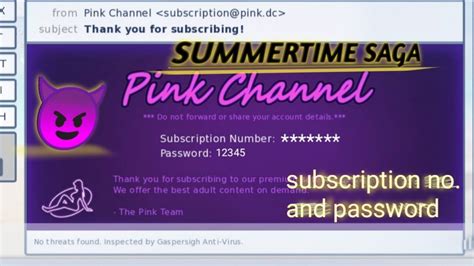 Summertime Saga Password – Jenny Computer & TV Pink 